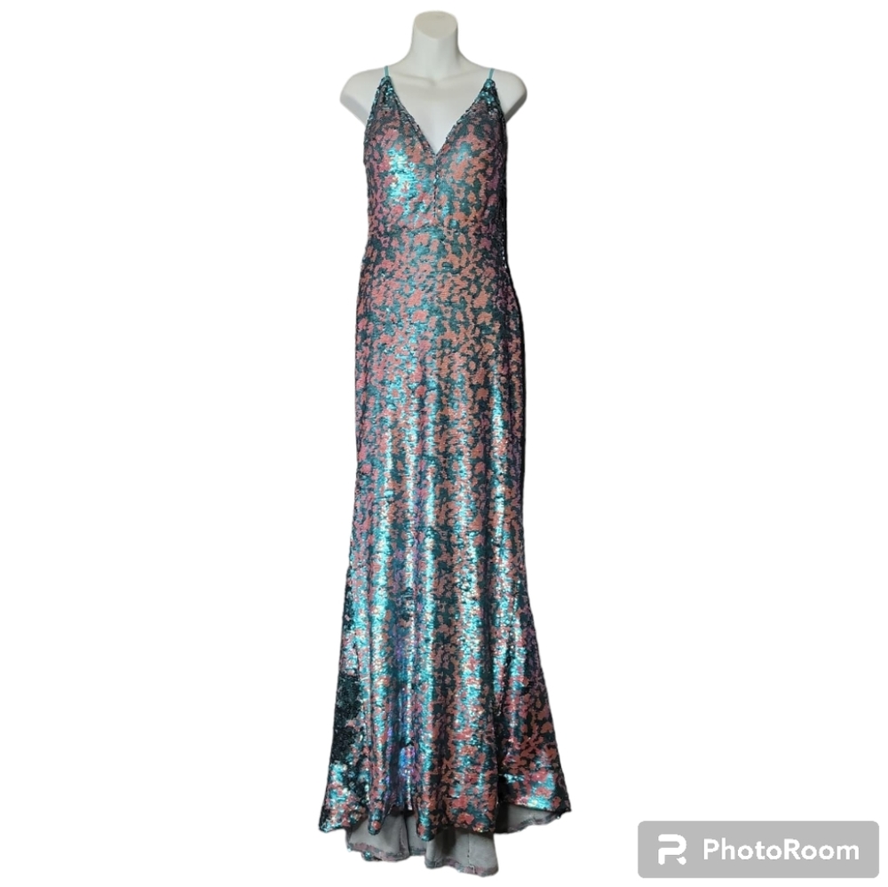 Jovani reversable sequin mermaid Gown sz 6